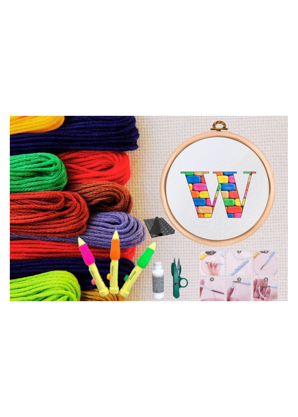 Punch Seti Nakış Seti Kasnaklı Kendin Yap Seti Seri 96