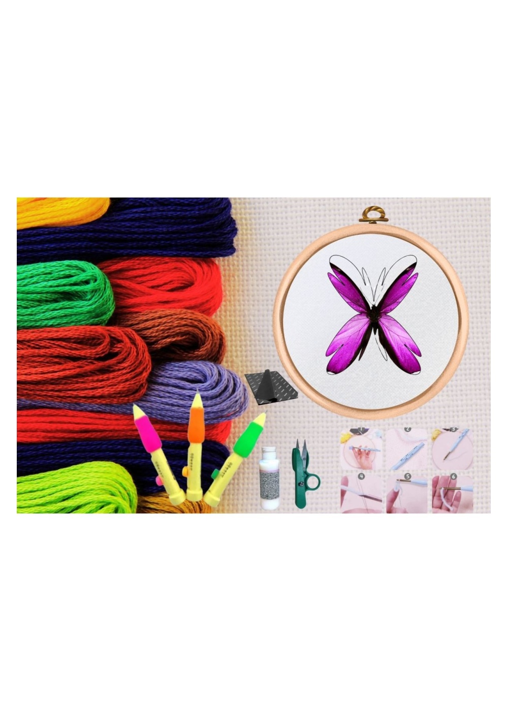 Punch Seti Nakış Seti Kasnaklı Kendin Yap Seti Seri 99