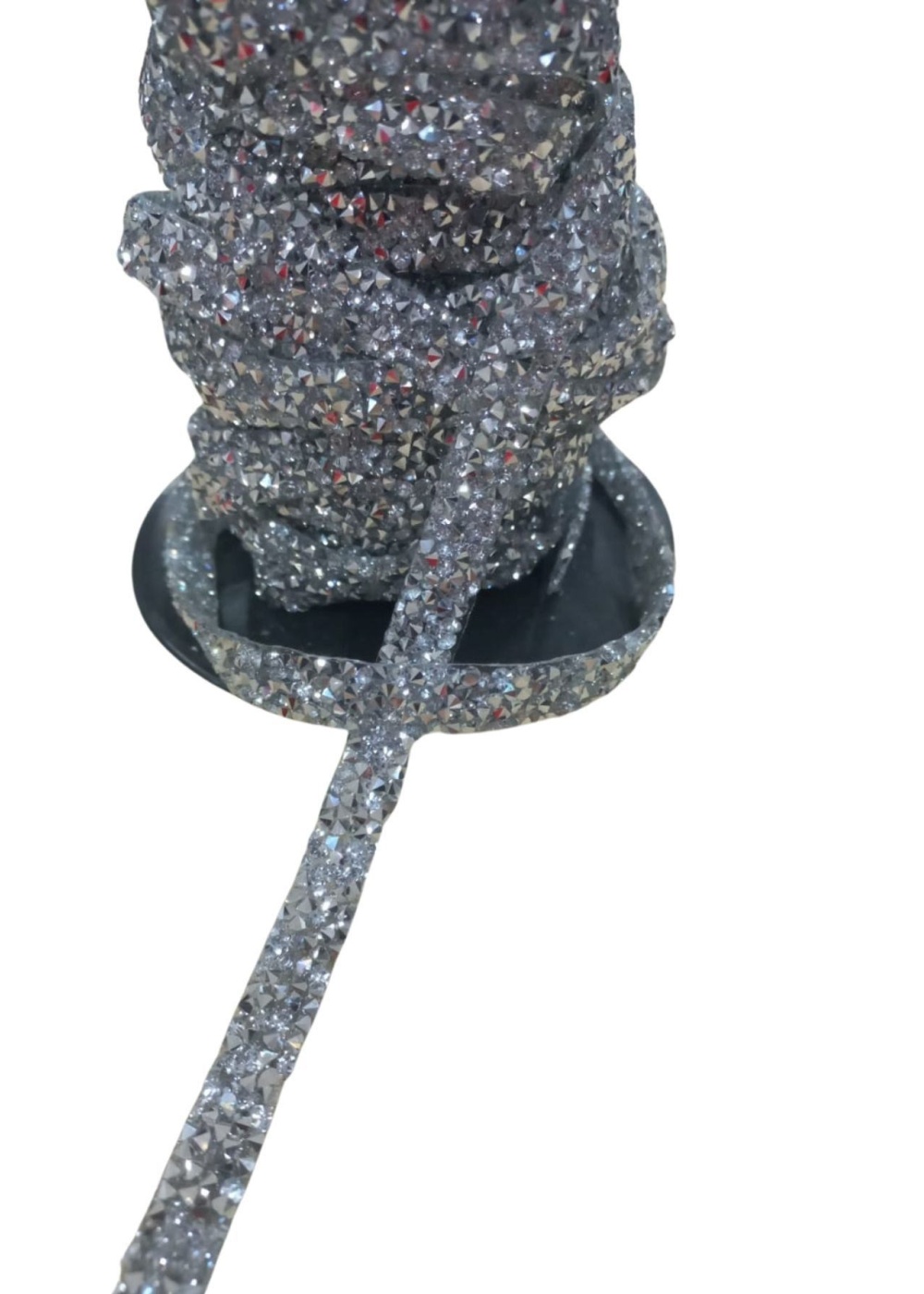 Silikonlu Yapıştırma Taş Şerit 2 cm Gümüş 5 Metre