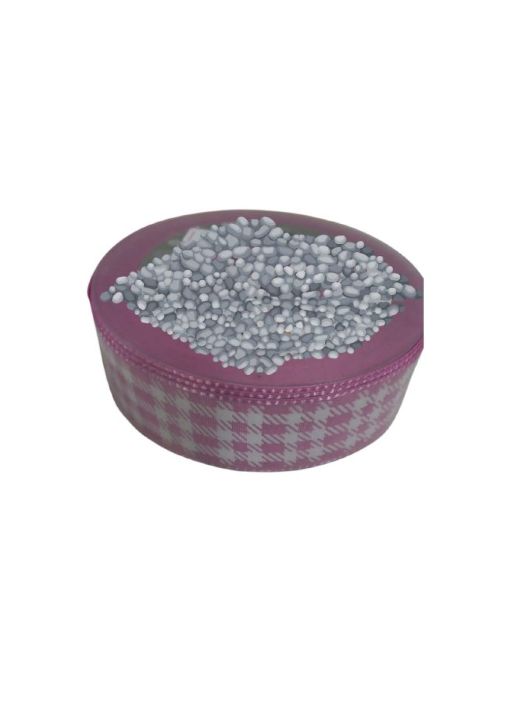 Tafta Ekoseli Kurdele 25 mm Pembe 1 Metre