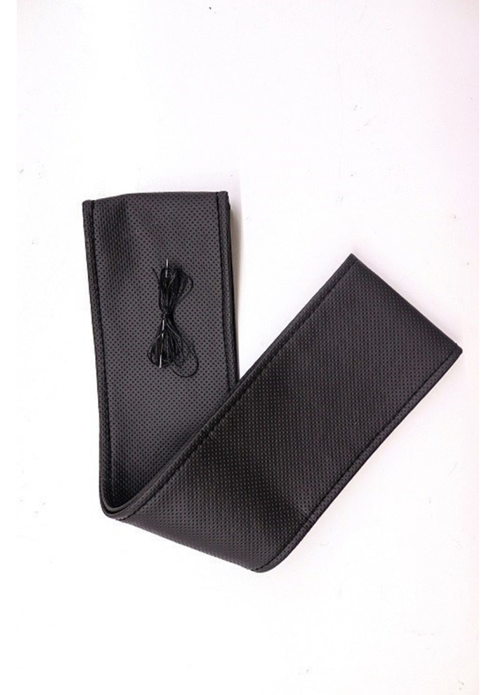 Tüm Araçlara Uyumlu Vinil Direksiyon Kılıfı, Dikmeli Siyah Dikişli