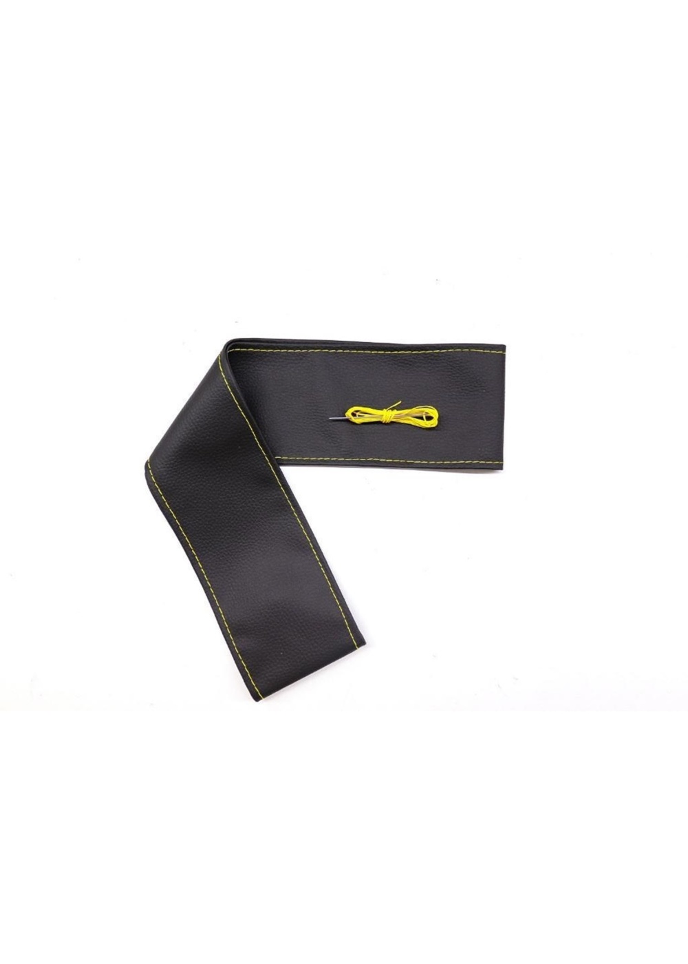 Tüm Araçlara Uyumlu Deri Direksiyon Kılıfı, Dikmeli Sarı Dikişli