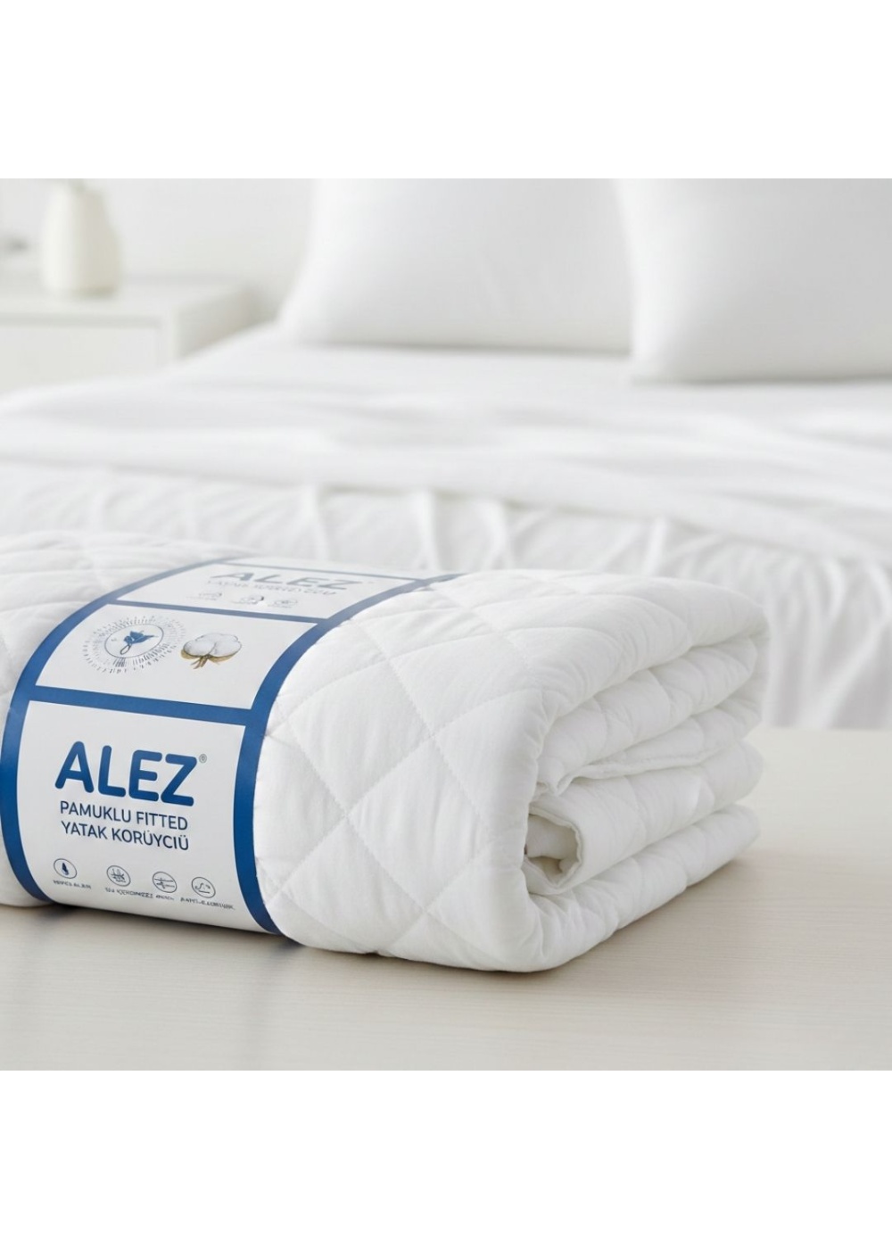 Alez Pamuklu Fitted Yatak Koruyucu 160*200 cm