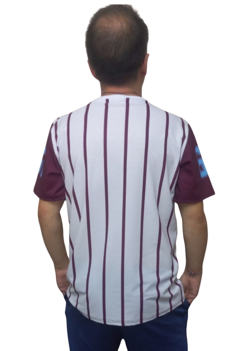 Erkek T-Shirt 61 Numara Baskılı Siyah (Kesik Elyaf Kumaş)