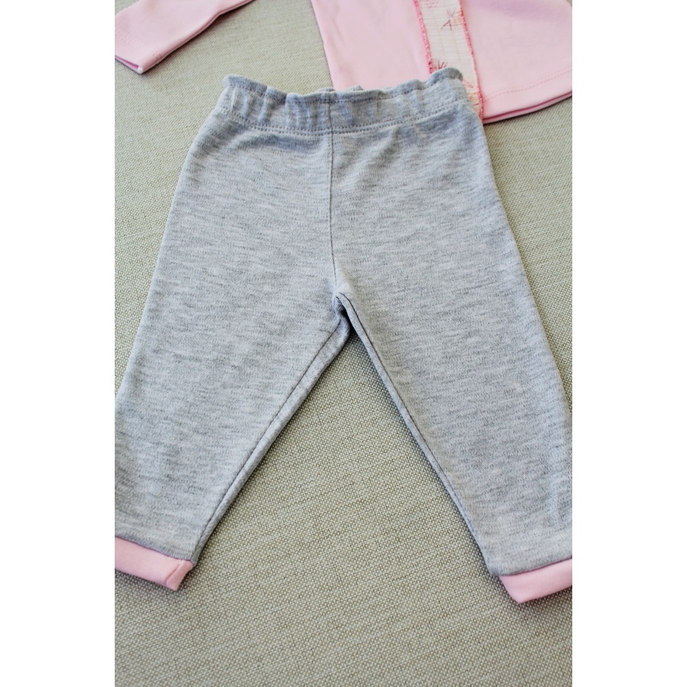 3-6 6-9 9-12 Ay Matmazel Yaka Fırfır Detaylı Bandanalı Uzun Kollu Sweat 3lü Kız Bebek Takımı