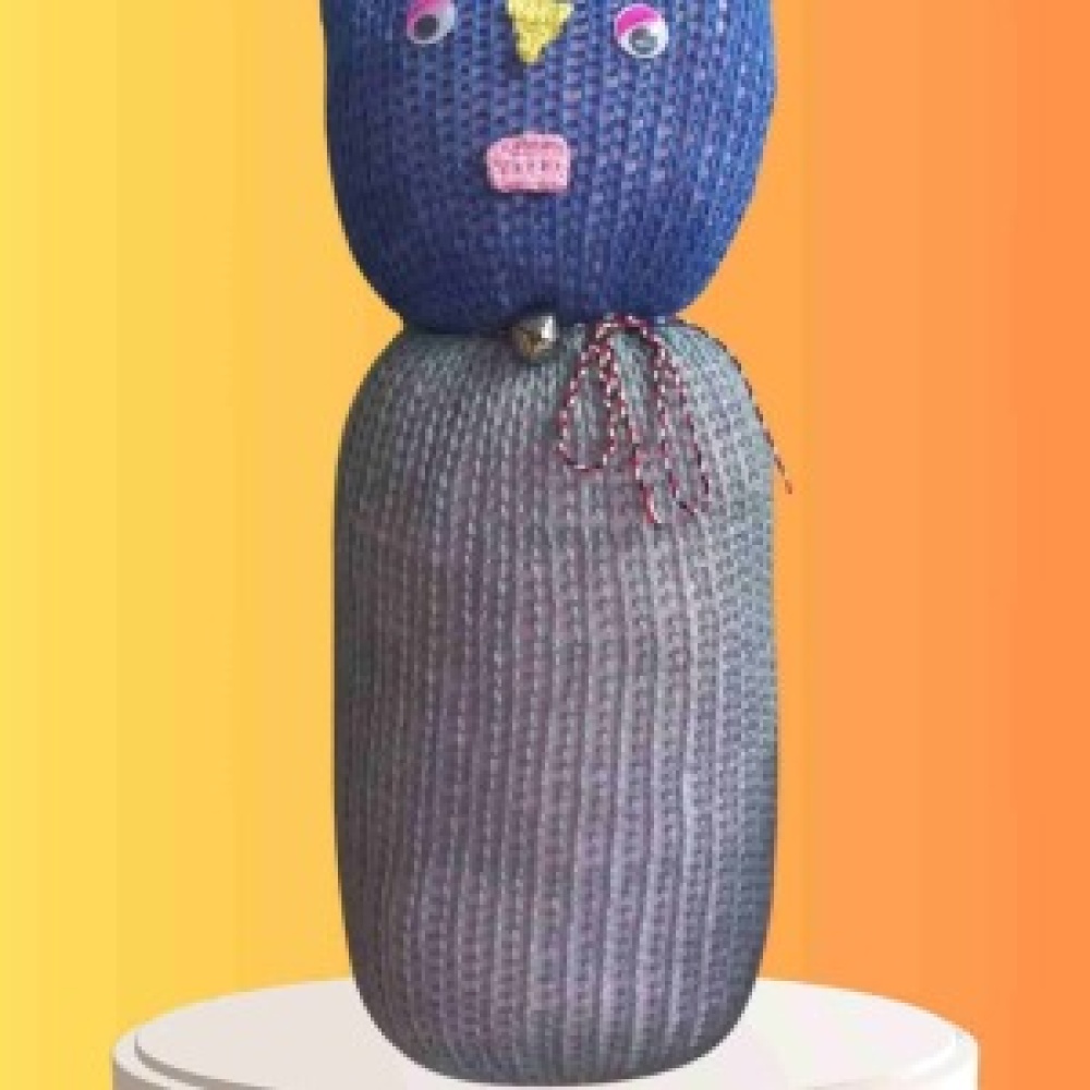 Tıkırık Örgü Yastık Uyku ve Oyun Arkadaşı Cingöz - 45 cm