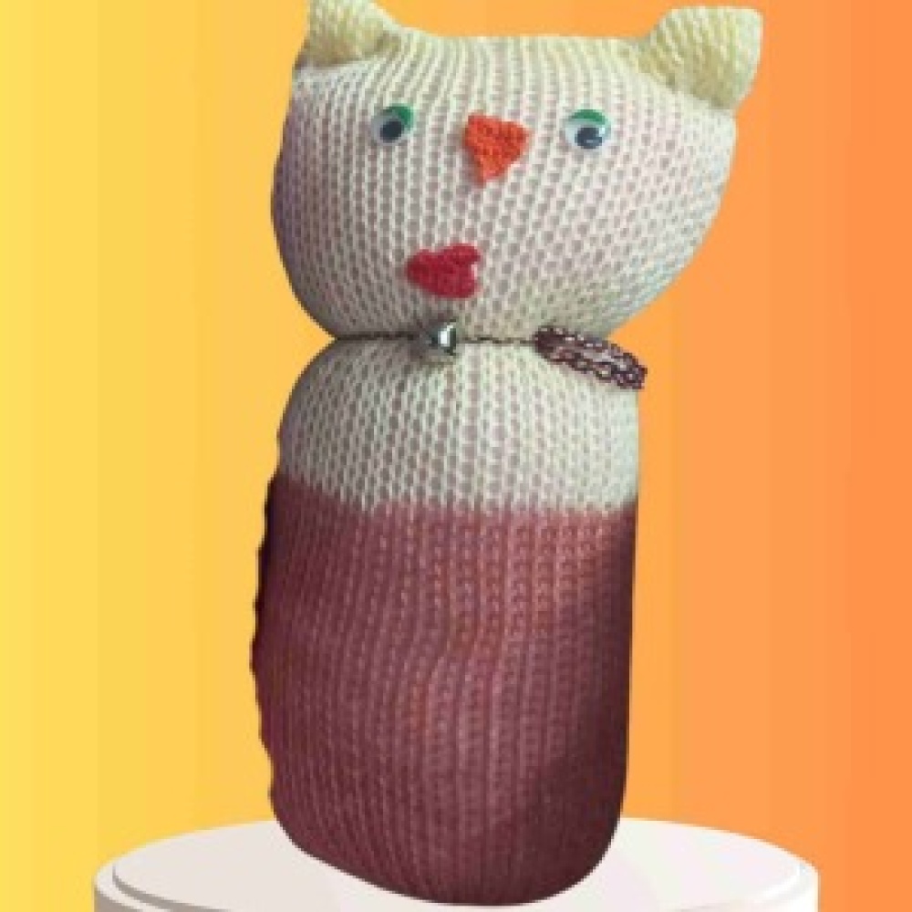 Tıkırık Örgü Yastık Uyku ve Oyun Arkadaşı Minik - 35 cm