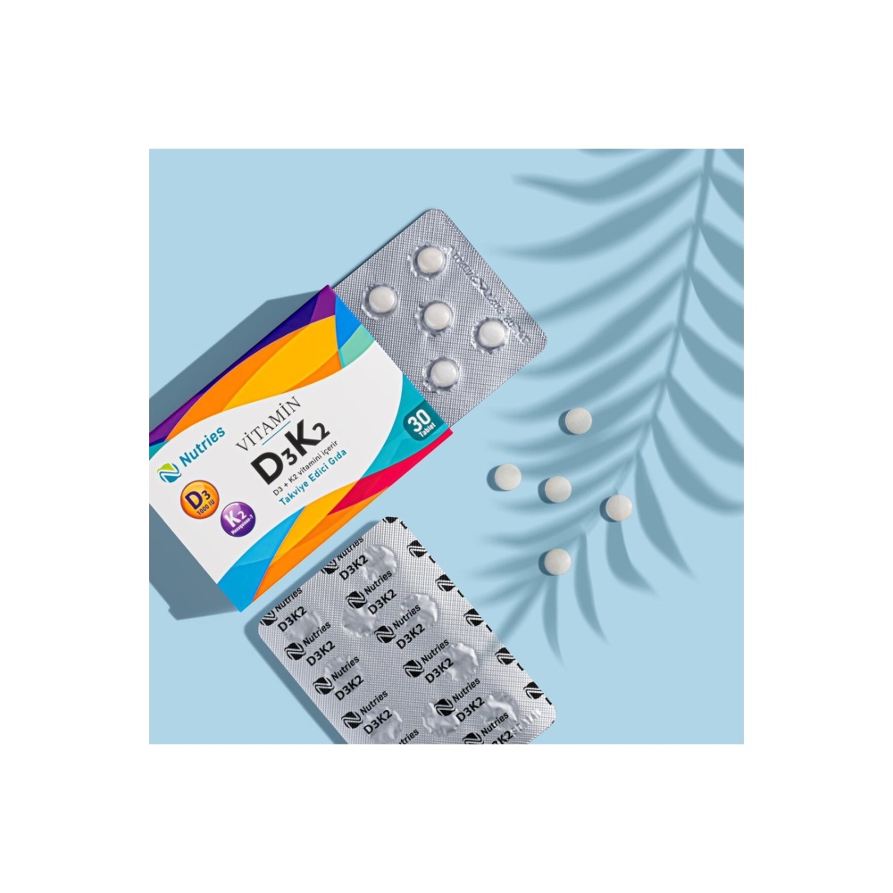 D3K2 Vitamin Takviyesi 30 Tablet – 2’li Avantaj Paketi