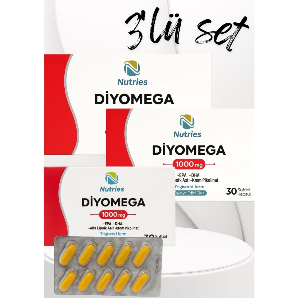 Diyomega 30 Kapsül - 3’lü Ekonomik Set