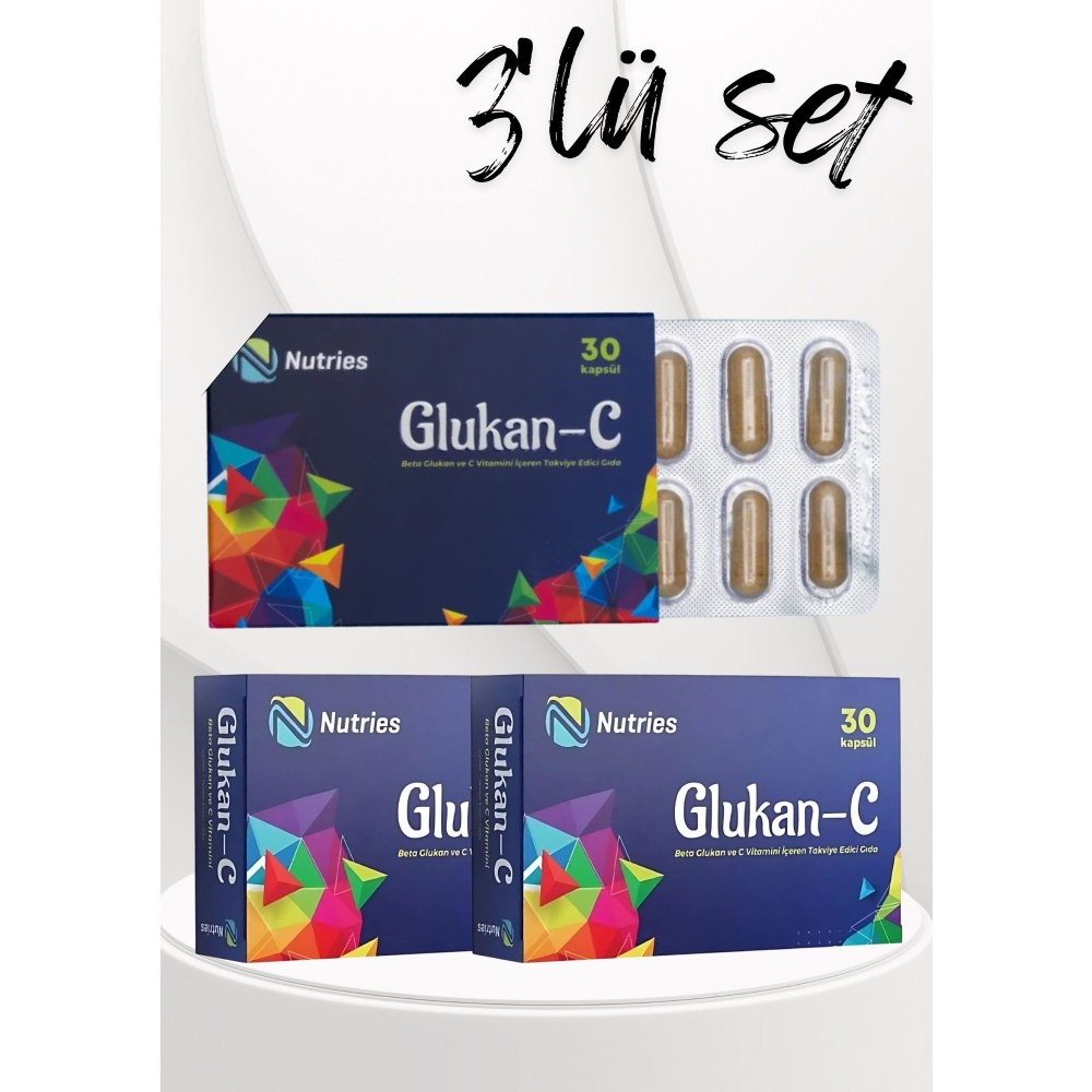 Glukan-C Bağışıklık Destek Takviyesi 30 Kapsül – 3’lü Ekonomik Set