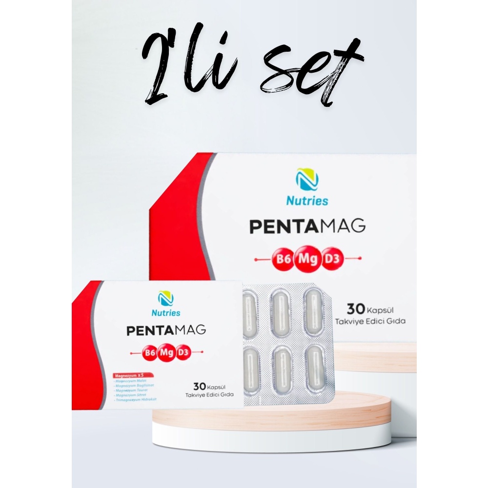 PentaMag Magnezyum Takviyesi 30 Kapsül – 2’li Avantaj Paketi