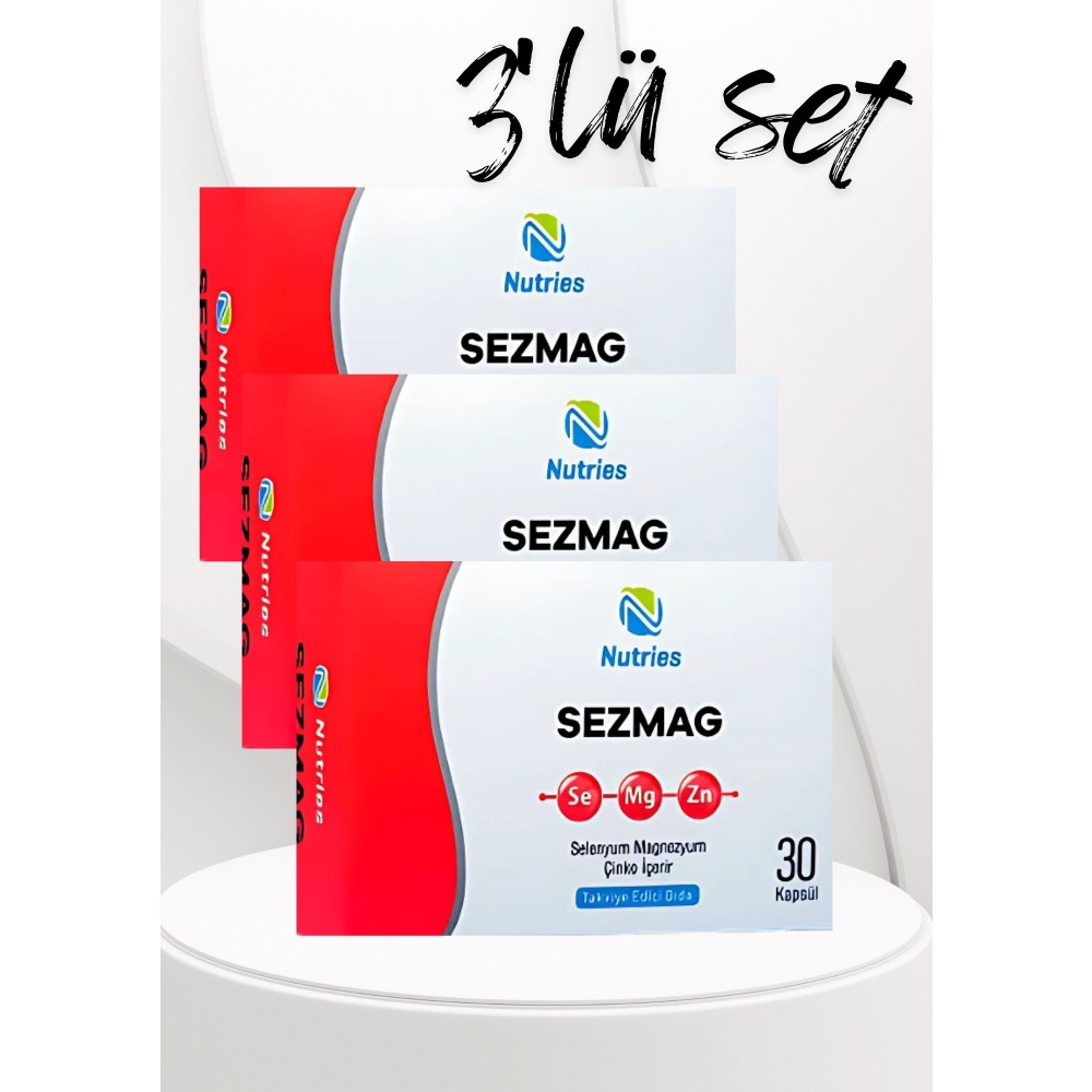 Sezmag Magnezyum Takviyesi 30 Kapsül – 3’lü Ekonomik Set