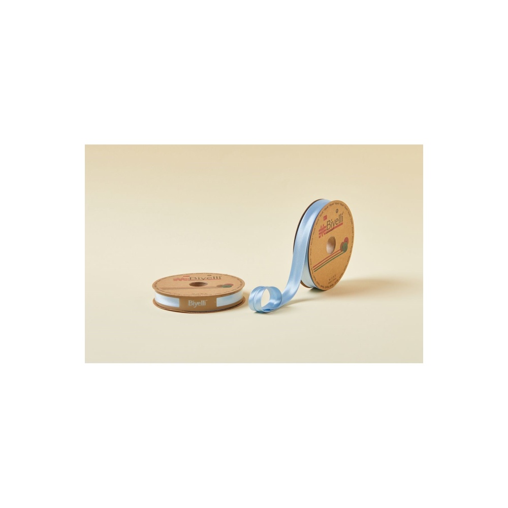 Biye Saten Katlı 069 Koyu Mavi 2 cm 25 Metre %100 Polyester