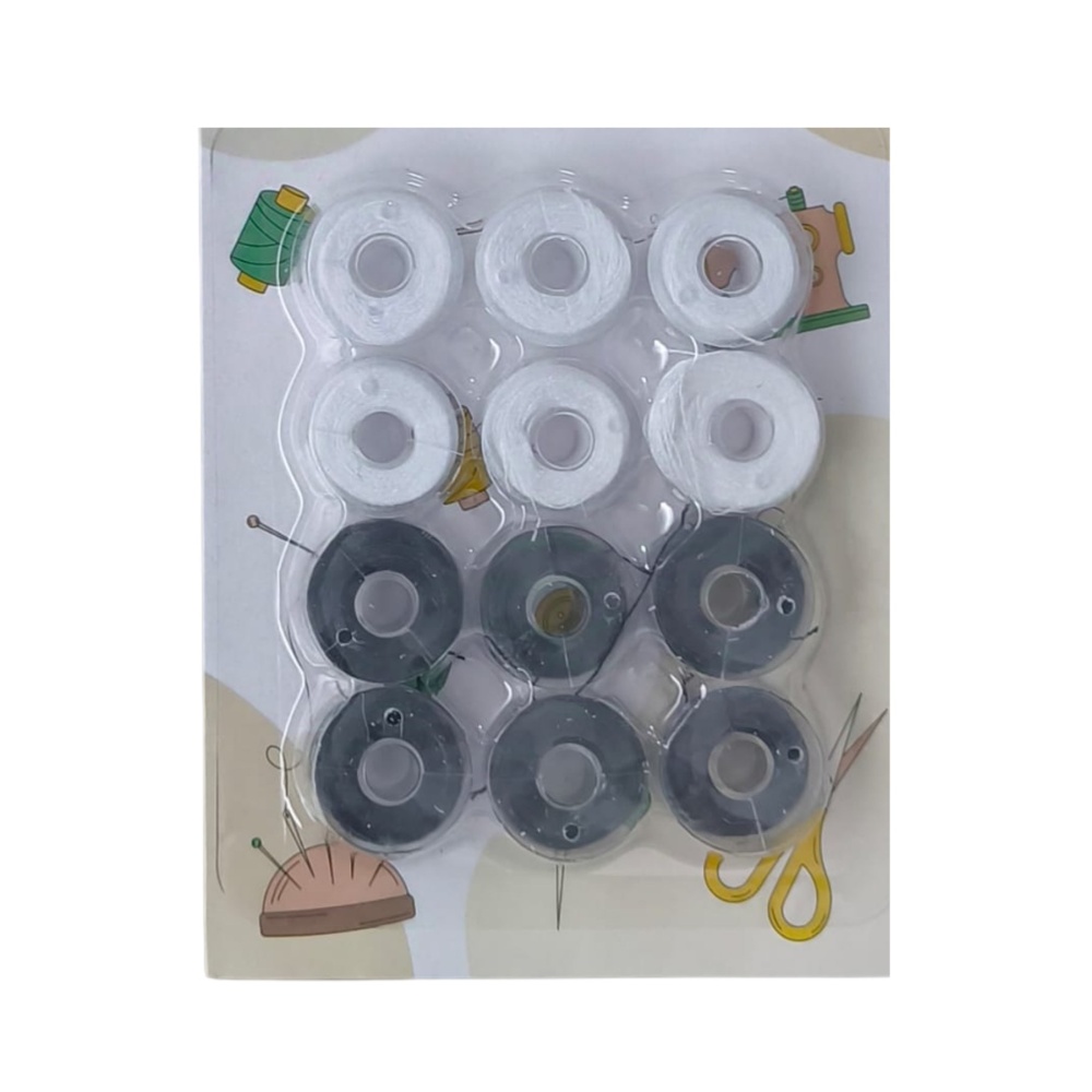 Masura İpli 12li Plastik Siyah-Beyaz