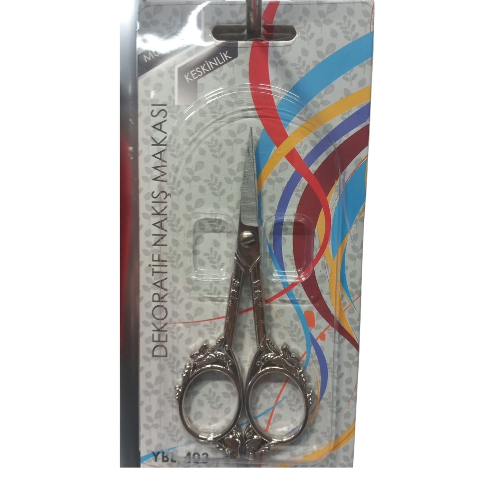 Nakış Makası Dekoratif Gümüş YBL-403 Model 12