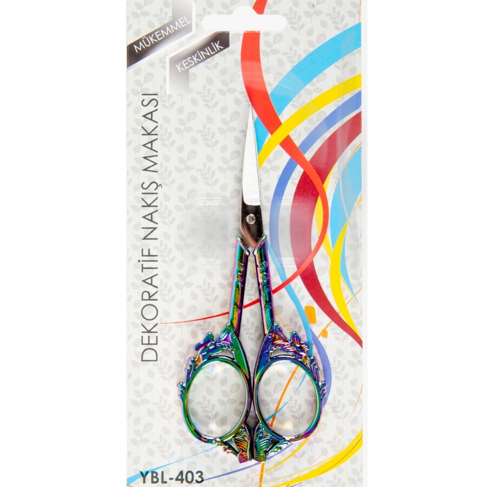 Nakış Makası Dekoratif Renkli Kelebek YBL-403 Model 23