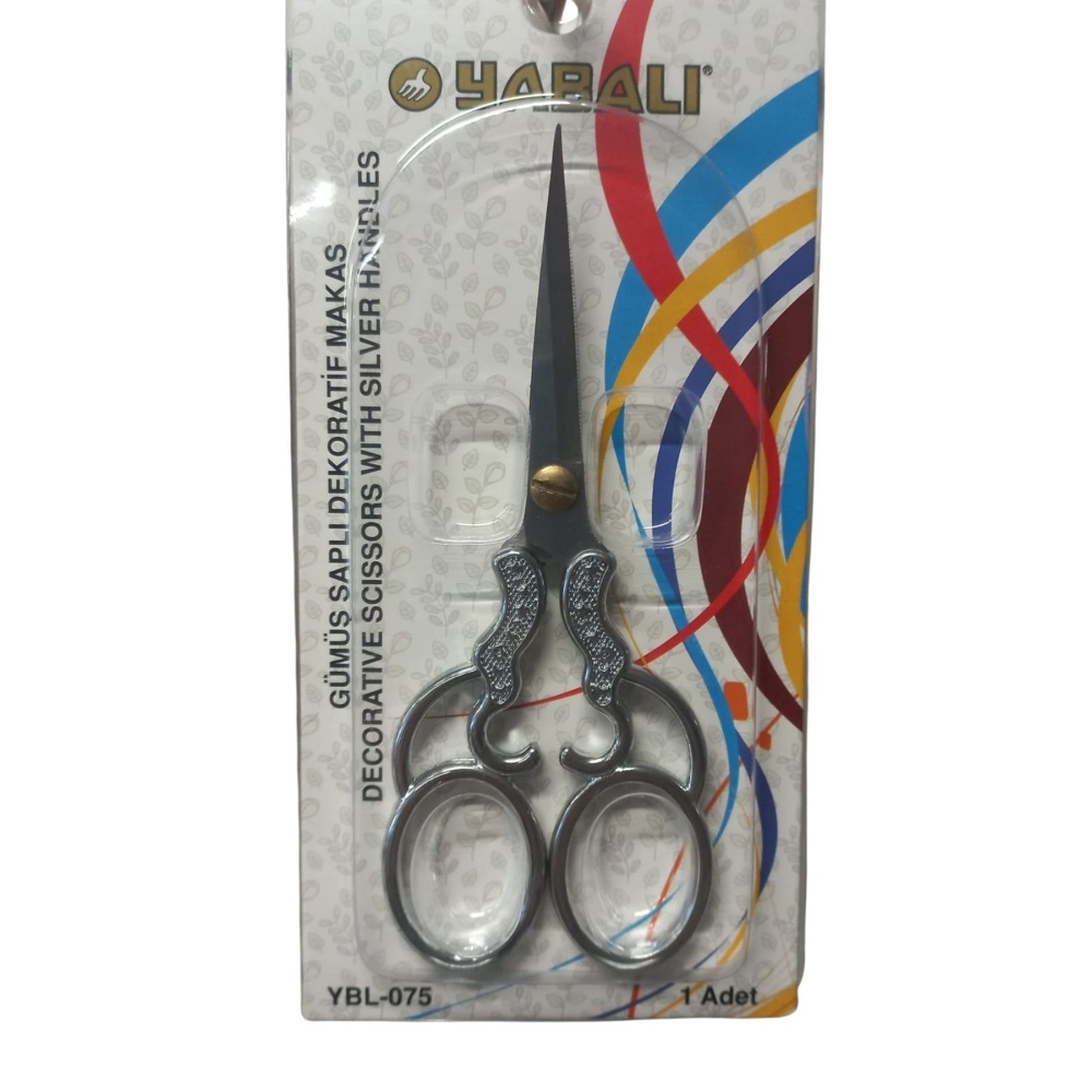 Nakış Makası Gümüş Saplı Dekoratif Makas YBL-075 Model 5