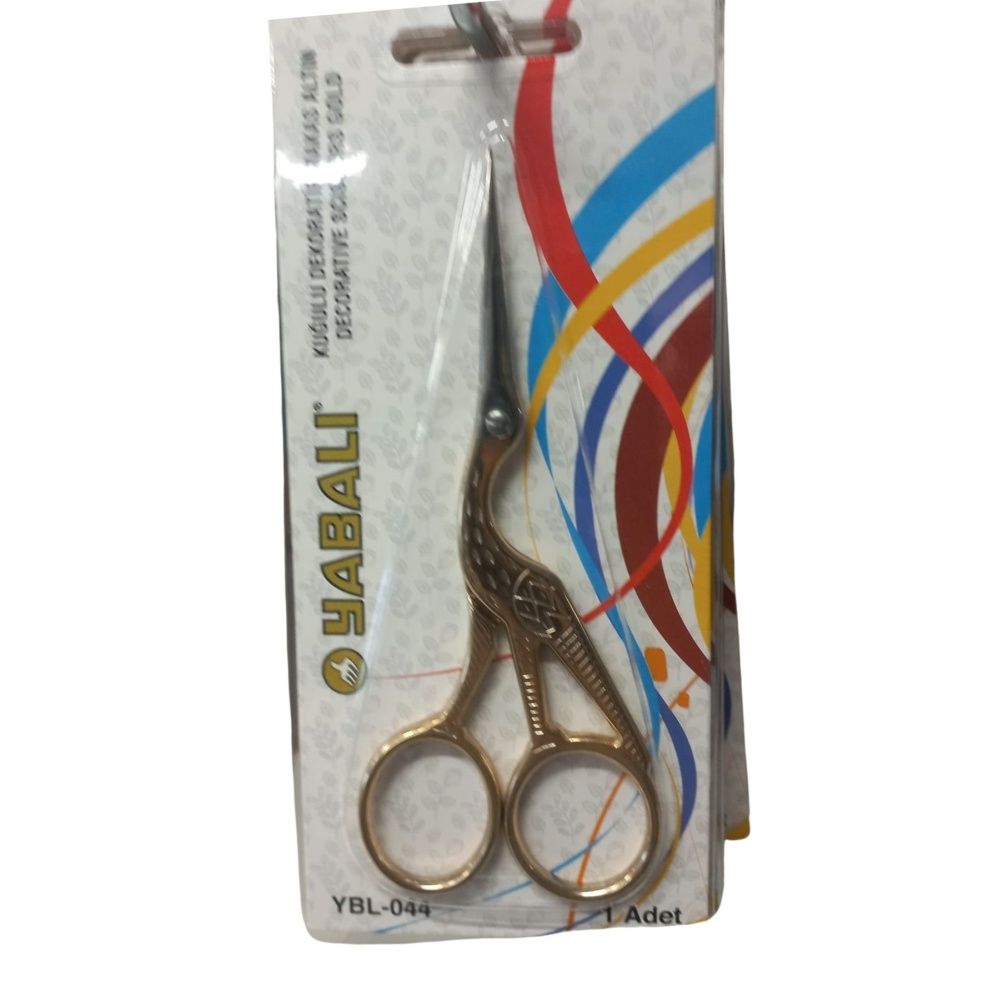 Nakış Makası Kuğulu Dekoratif Makas Altın YBL-044 Model 10