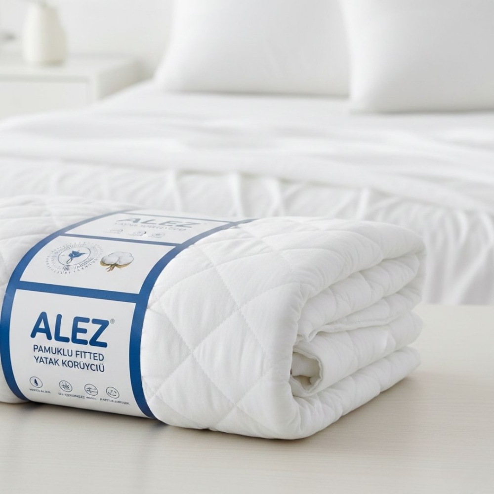 Alez Pamuklu Fitted Yatak Koruyucu 160*200 cm