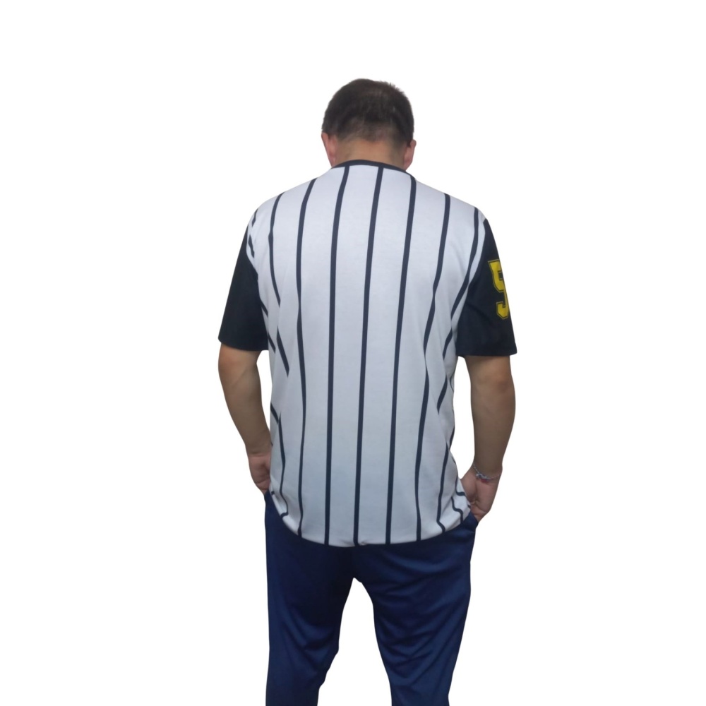 Erkek T-Shirt 59 Numara Baskılı Sarı (Kesik Elyaf Kumaş)