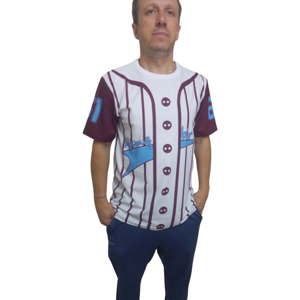 Erkek T-Shirt 61 Numara Baskılı Siyah (Kesik Elyaf Kumaş)