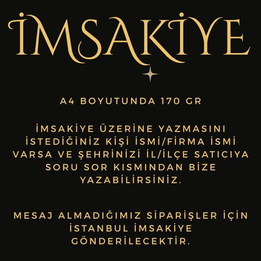 Ramazan İmsakiyesi - 170 gr - A4 Boyut Kişiye Özel İsimli & Logolu 100 Adet Siyah-Mavi