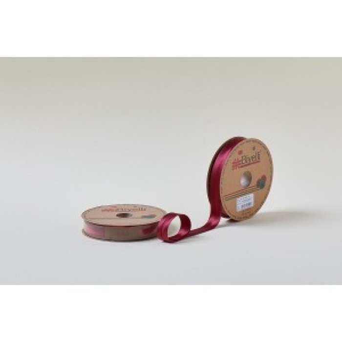 Biye Saten Katlı 022 Bordo 2 cm 25 Metre %100 Polyester