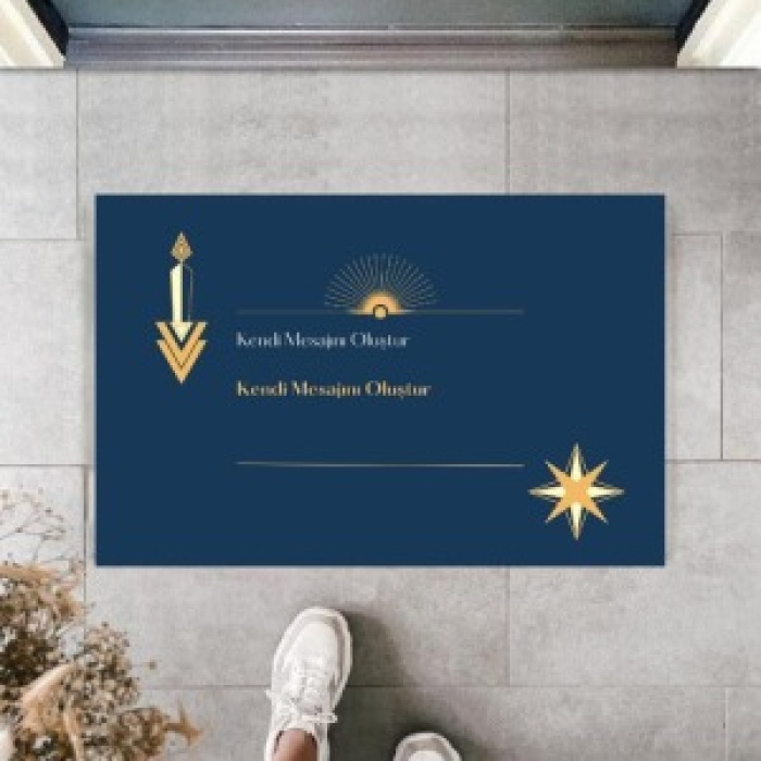 Dijital Baskı Kişiye Özel İç Kapı Dekorasyon Paspas  PS11209