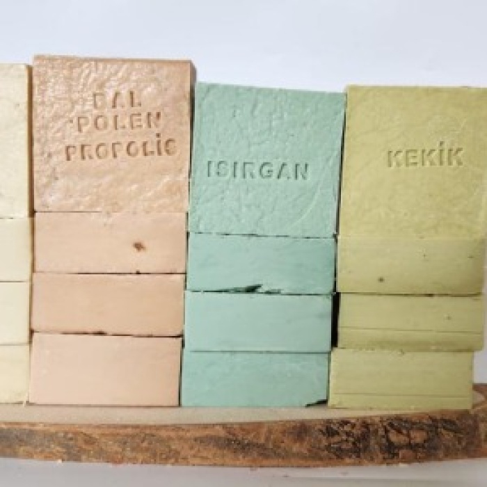 Doğal Üretim Sabunu Karışık (Pirinç-Bal Polen Propolis- Isırgan-Kekik)16lı Set
