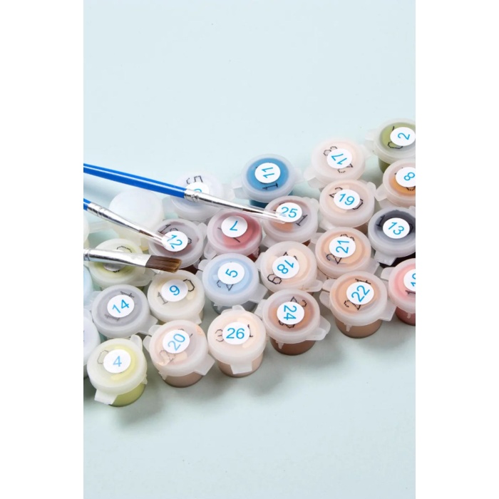 Akrilik Boya Seti 60 Renk + 6’lı Fırça Seti – (5 ml x 60 Renk)