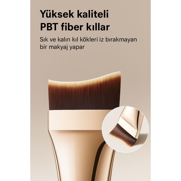 Yüksek Kaliteli PBT Fiber Kıllı İz Bırakmayan Makyaj Fırçası