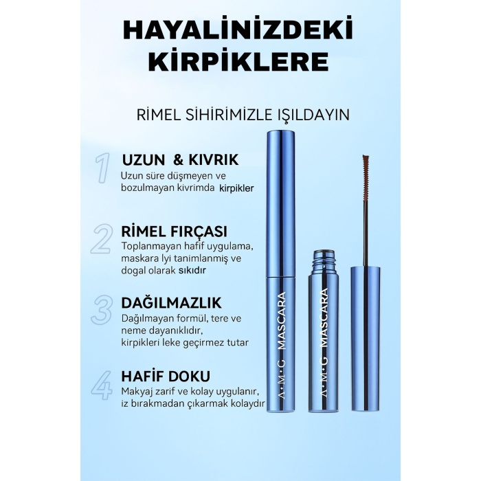 Uzun Süre Kalıcı Maskara – Dağılmayan ve Topaklanmayan Kirpik Etkisi