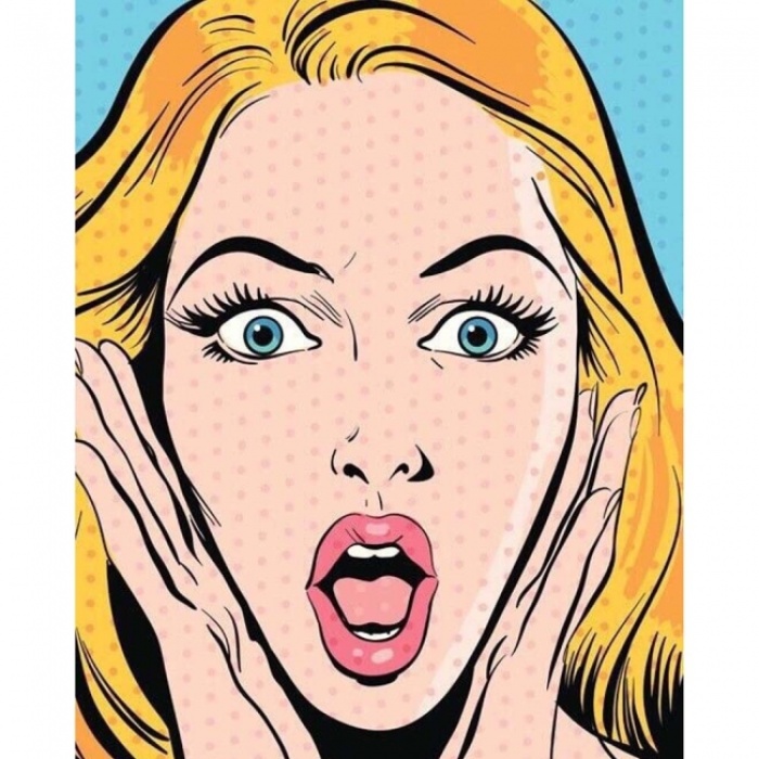 Kanvas Sayılarla Boyama Seti Kasnaklı-Çerçeveli Pop Art Şok