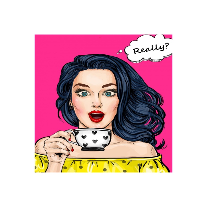Kanvas Sayılarla Boyama Seti Kasnaklı-Çerçeveli Popart Really
