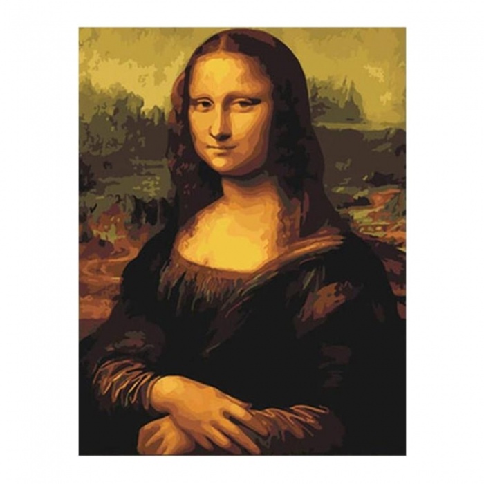 Kanvas Sayılarla Boyama Seti Kasnaklı-Çerçeveli Monalisa