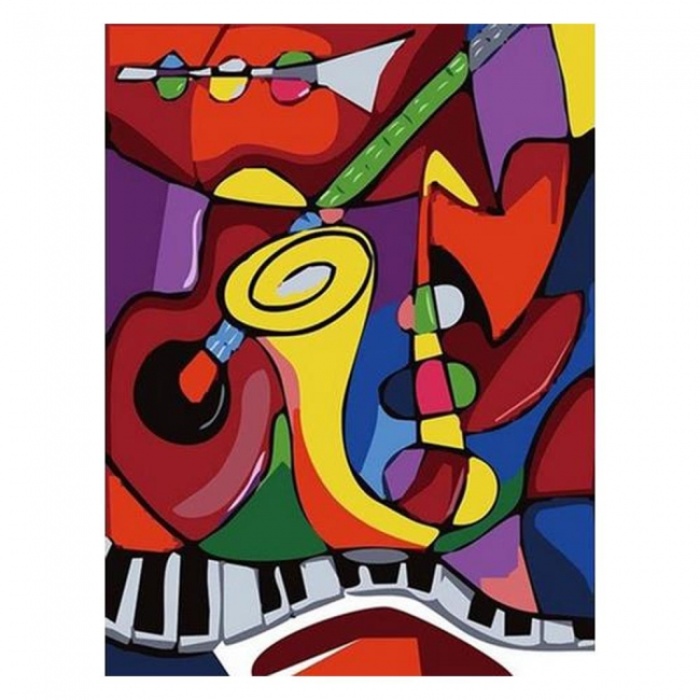 Kanvas Sayılarla Boyama Seti Kasnaklı-Çerçeveli Picasso 