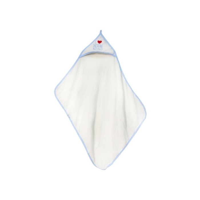 I MAM & DAD Nakışlı Bebek Havlu Silgi – Mavi