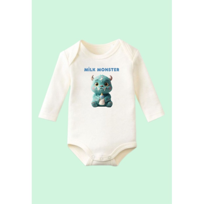 Günlük Body Monster Tasarımlı 0-24 Ay  Pamuklu