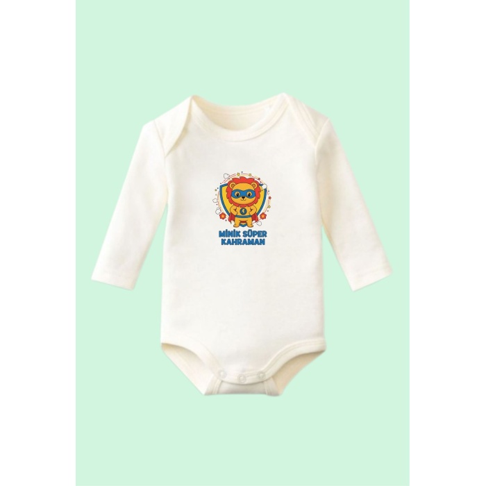 Baskılı Zıbın Süper Kahraman Tasarımlı Çıtçıtlı Unisex