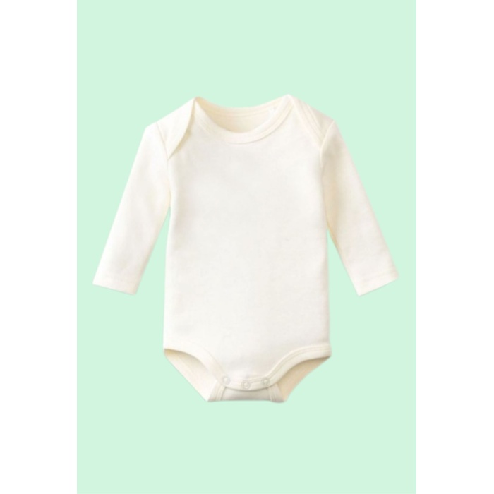 Bebek Body Mommys Tasarımlı  Uzun Kollu Nefes Alır Pamuk  Beyaz