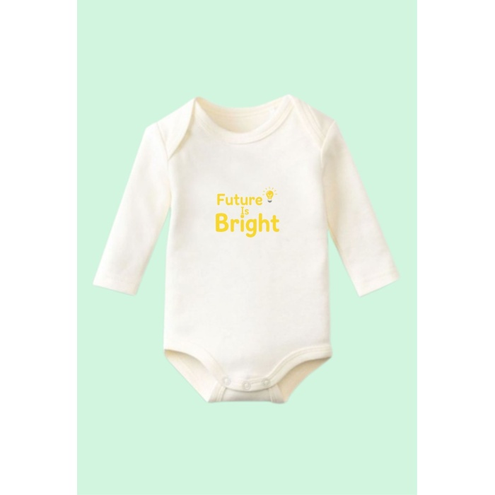Bebek Çıtçıtlı Body Feture Tasarımlı Nefes Alır Pamuk  Beyaz
