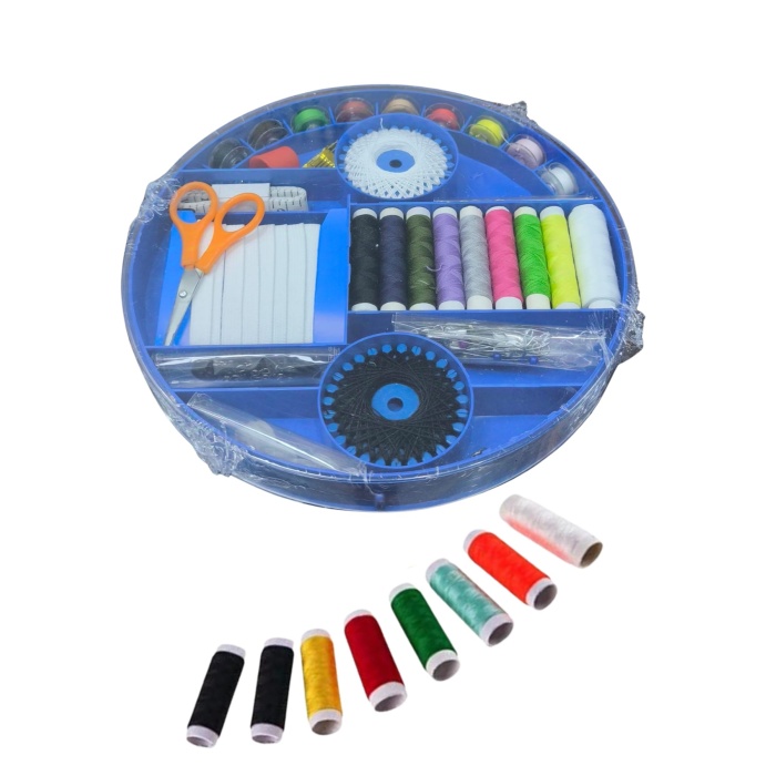 İplik Set Yuvarlak Plastik Dikiş Seti