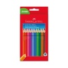 Faber Castell Jumbo Trianguler Üçgen 12Li Kuru Boya Kalemi