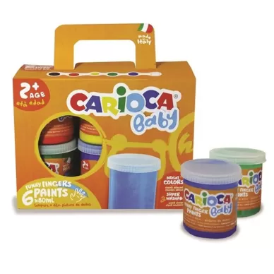 Carioca Parmak Boyası Bebek Süper Yıkanılabilir 80ML 6 Renk