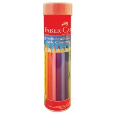 Faber Castell Jumbo Trianguler Üçgen 12Li Kuru Boya (Metal Tüp)