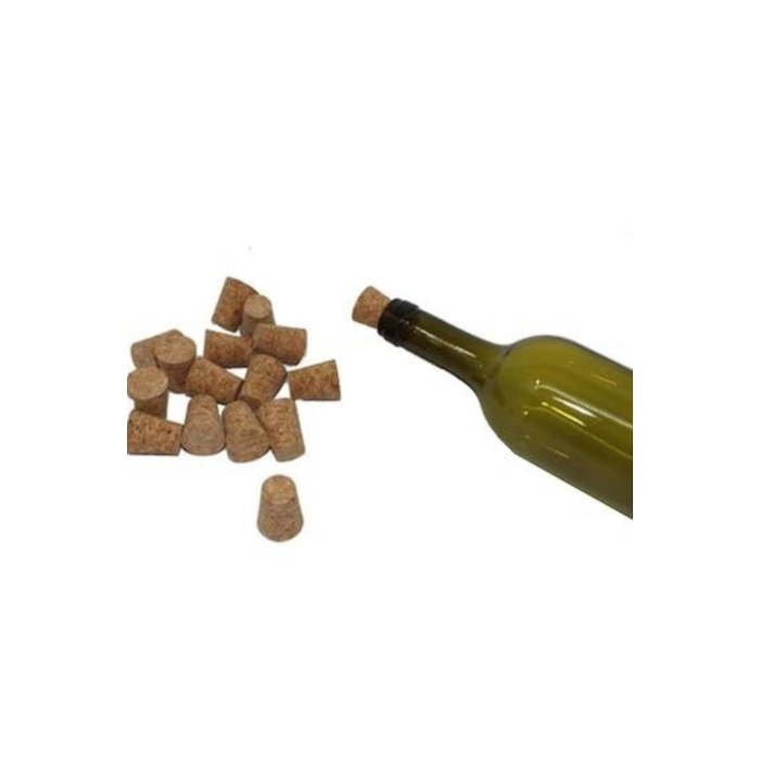 12 li Mantar Tıpalı Şarap Şişesi, Cam Yağ Şişesi (750 ml), Yeşil Cam Şişe