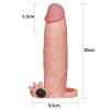 Pleasure X-Tender Realistik Titreşimli Uzatmalı Büyük Penis Kılıfı