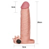 Pleasure X-Tender Realistik Titreşimli Uzatmalı Damarlı Penis Kılıfı