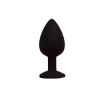 Sİlikon Siyah Taşlı Anal Plug Small