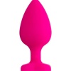9,5 cm Diamond Heart Silikon Pembe Anal Plug